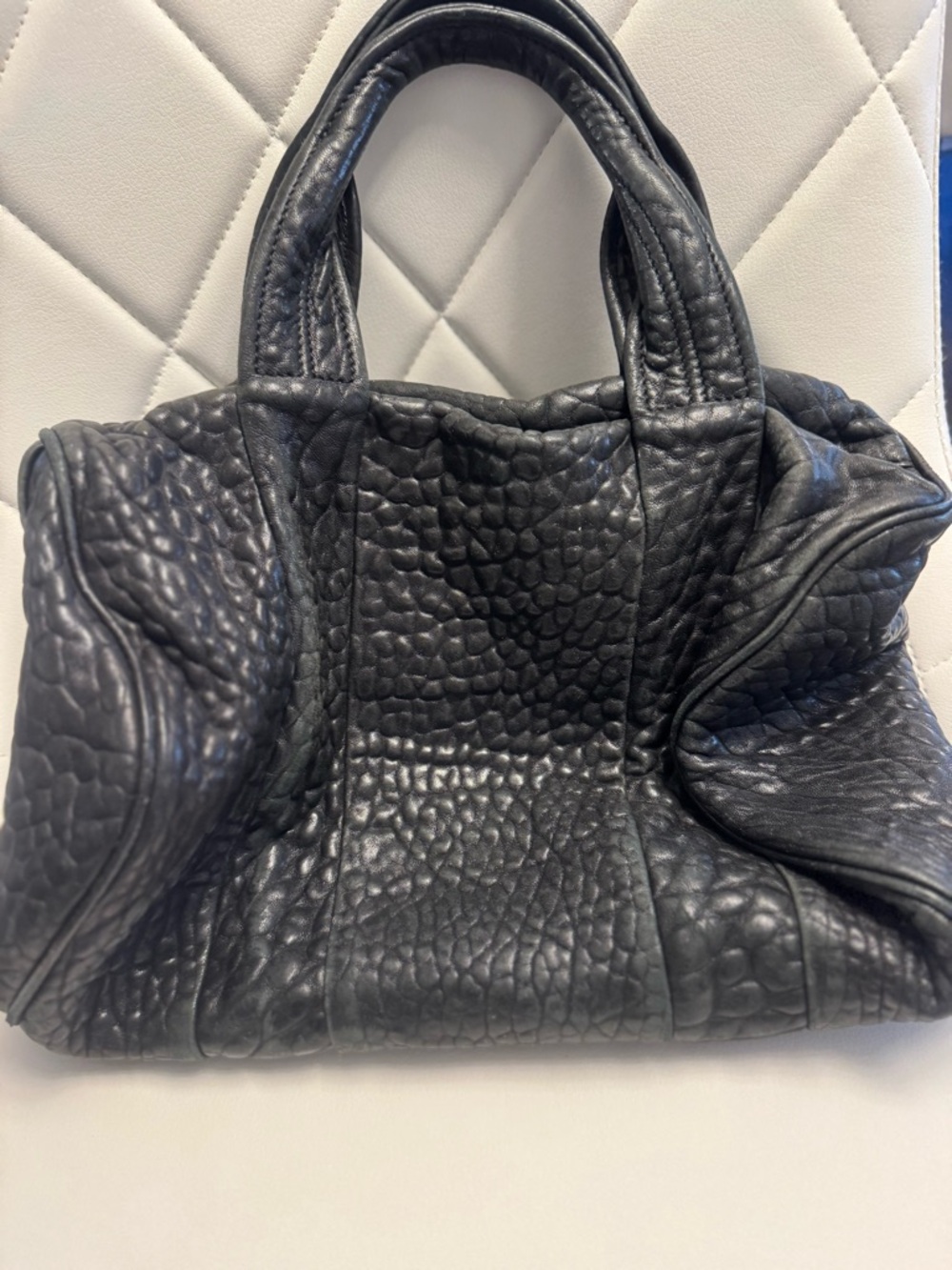 Alexander Wang Black Pebbled Leather Small Tote